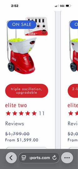 Lobster Elite Two Tennis ball Machine