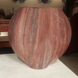 Acrylic Pour Vase 8x9 In Tall