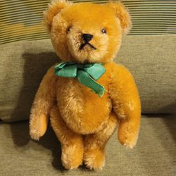 Vintage Hermann Teddy Original Mohair Brown Bear 8" Jointed 