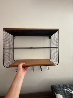 Wall shelve with hooks