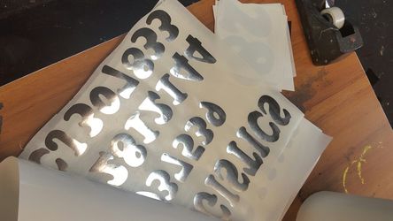 Truck lettering. Custom vinyl stickers