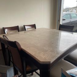Marble Table And Six Chairs