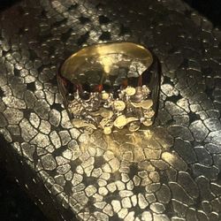 14K Gold Nugget Ring 