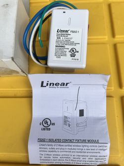 Linear FS20Z-1, Z-Wave 20-Amp Isolated Contact Fixture Module