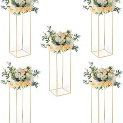 Wedding Centerpieces for Tables, 5 Gold Centerpieces