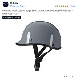 Helmets Half Cap Vintage Shell Open Face Motorcycle Helmet - DOT Approved Amazon's Choice