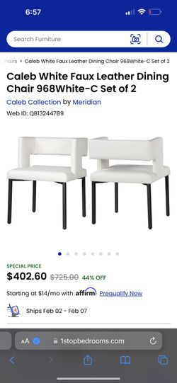 Two Modern Faux Leather Chairs