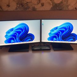2 Samsung F24T45 monitors And Docking Station 