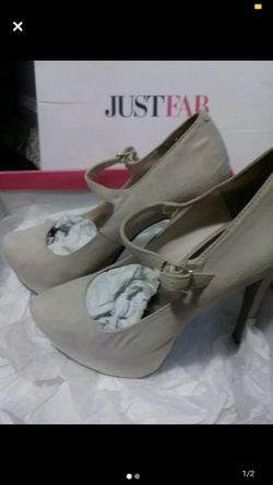 New beige heels size 9