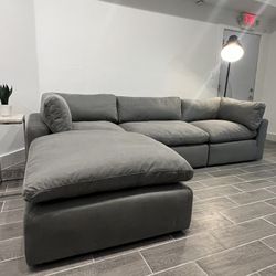 Sectional Gray Cloud Couch Grant City Furniture Sofa FREE DELIVERY
