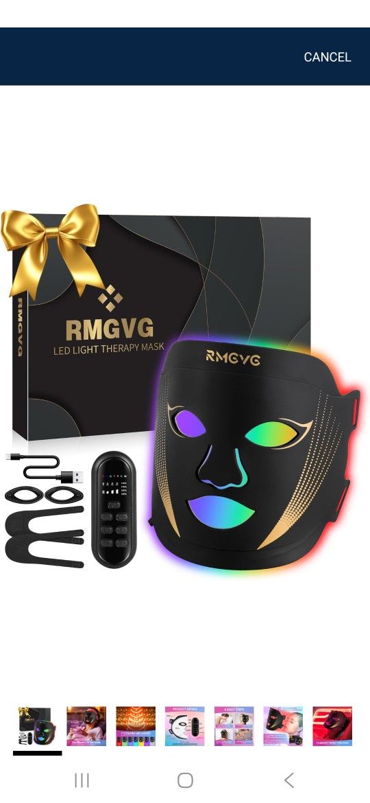 Red-Light-Therapy-for-Face, 7 Colors LED Facial Light Therapy Mask
