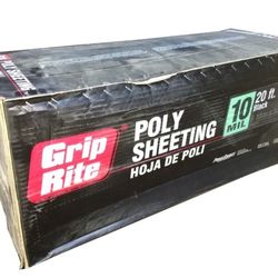 Grip rite poly sheeting 10 mil black 20ft X 100ft