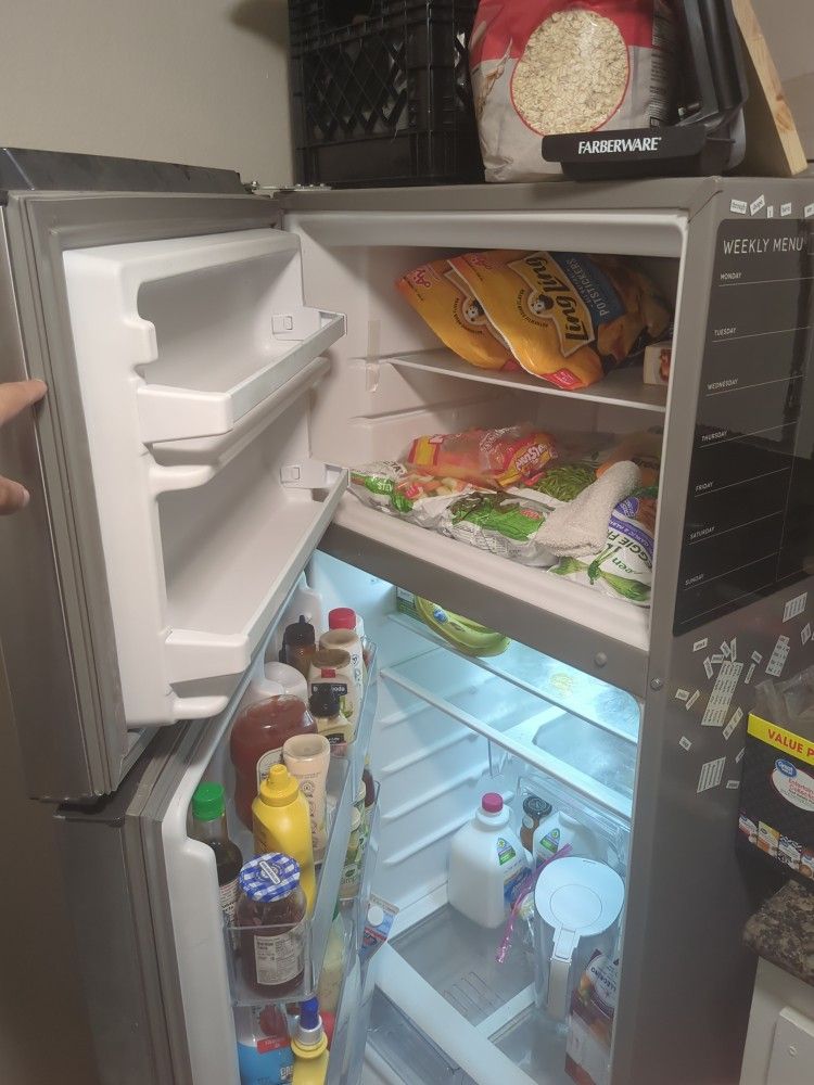 Whirlpool 18 cu. ft. Top Freezer Refrigerator in Stainless
Steel