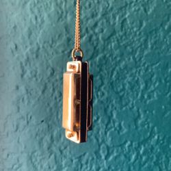 Tiny Gold Harmonica Necklace