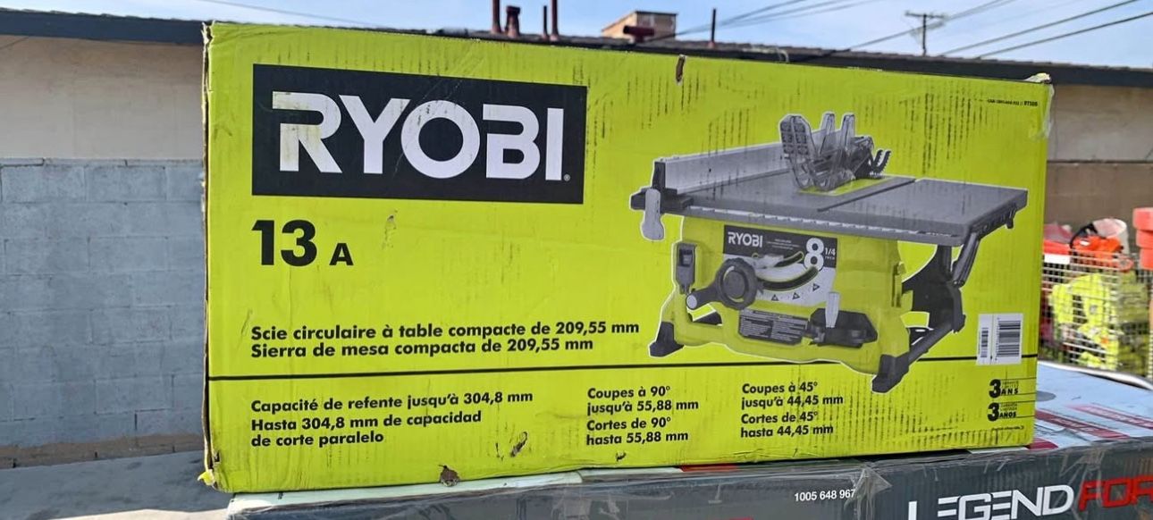 Ryobi Electric 8-1/4Inch Table Saw Each $90