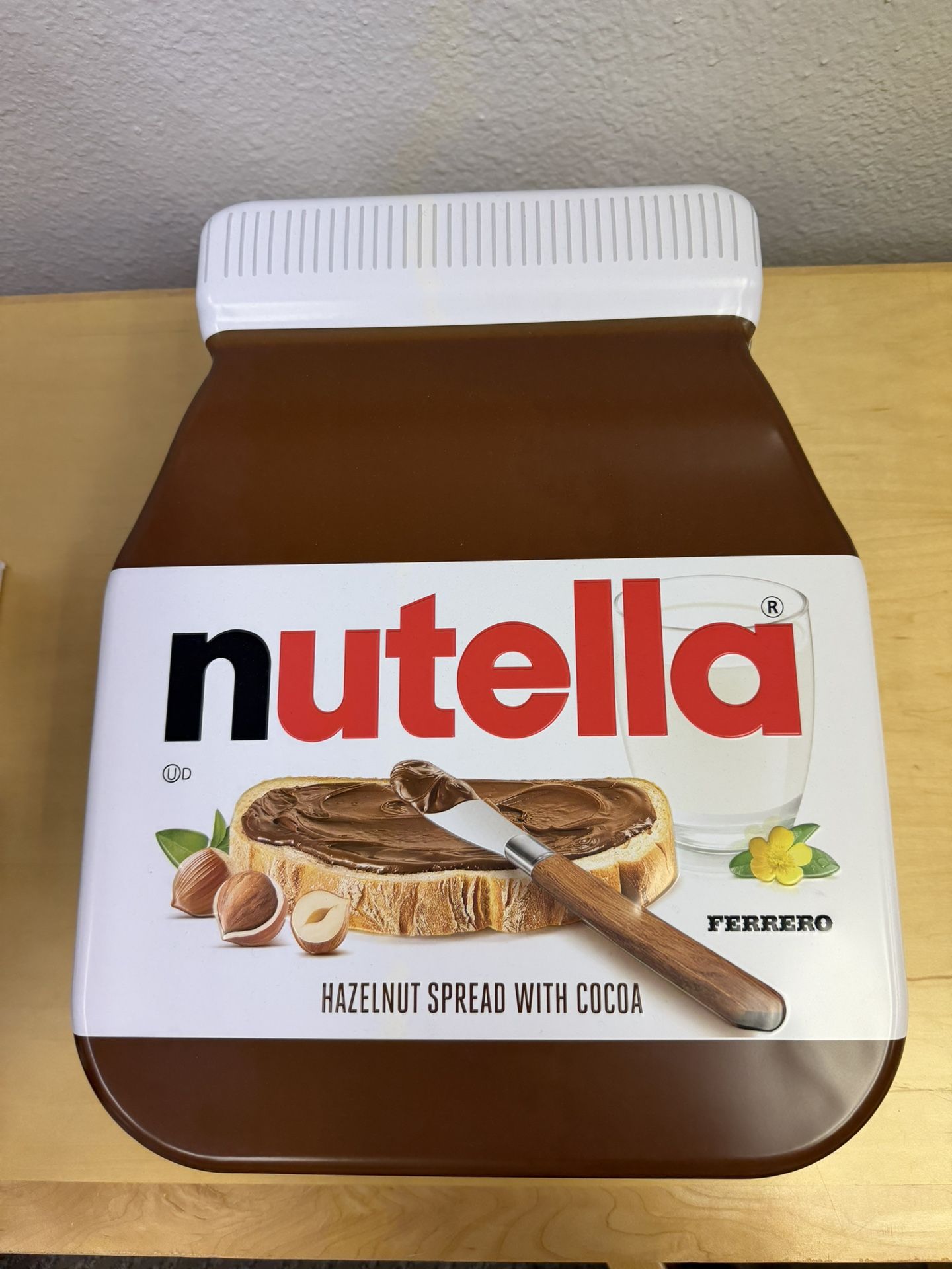 New Nutella Jar Tin Box Empty