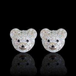 18k Gold Filled Teddy Bear Stud Earrings