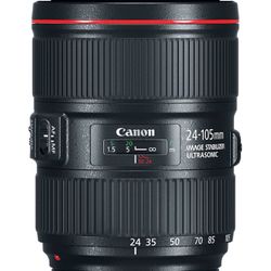 Canon EF 24–105mm f/4L is II USM Lens, Black