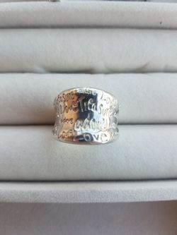 Robert Lee Morris Sterling Silver 925 Love Ring size 7