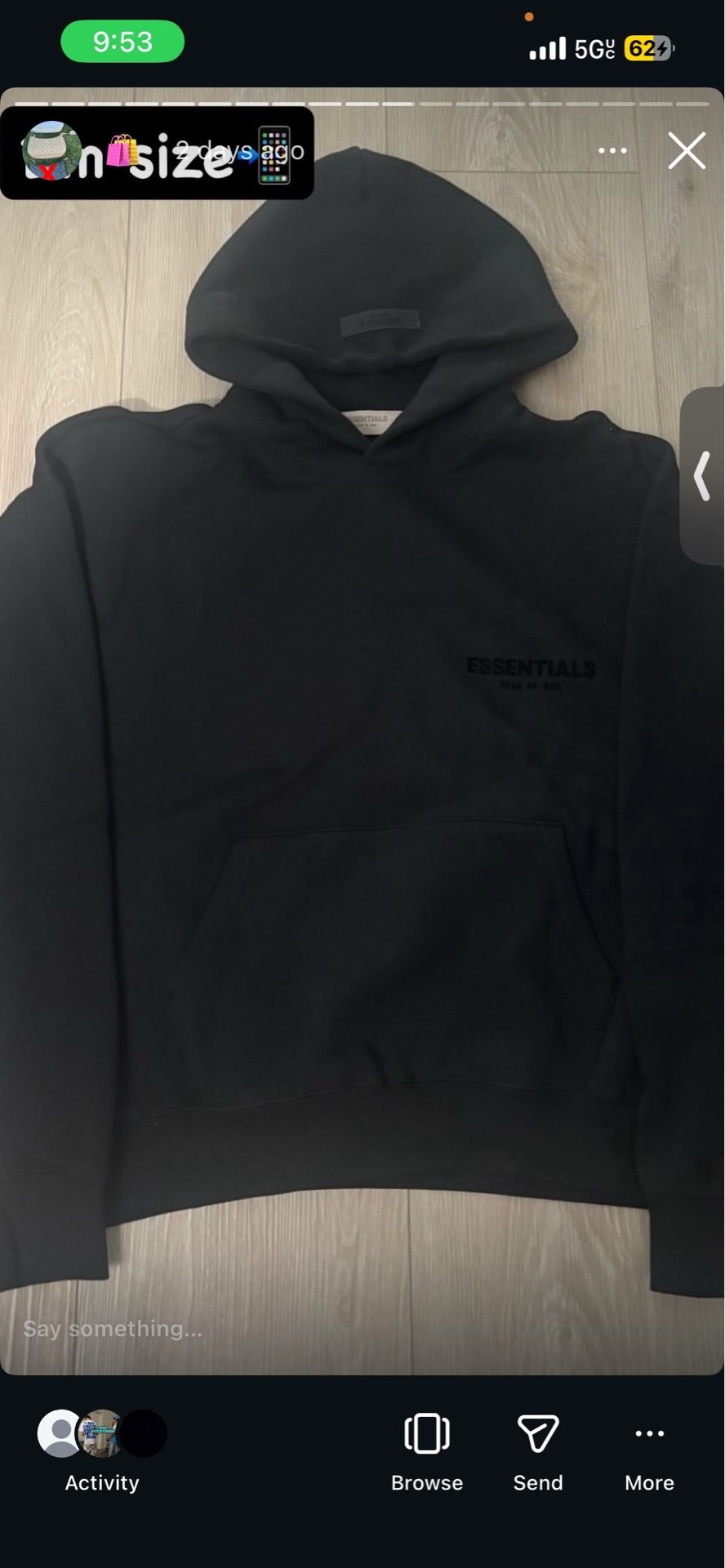 Black essential Dm all sizes