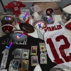 Kenny Stabler, Tyrone Prothro,David Palmer Autographed Memorabilia  Mini Helmet, Cards, Jersey, Football Alabama