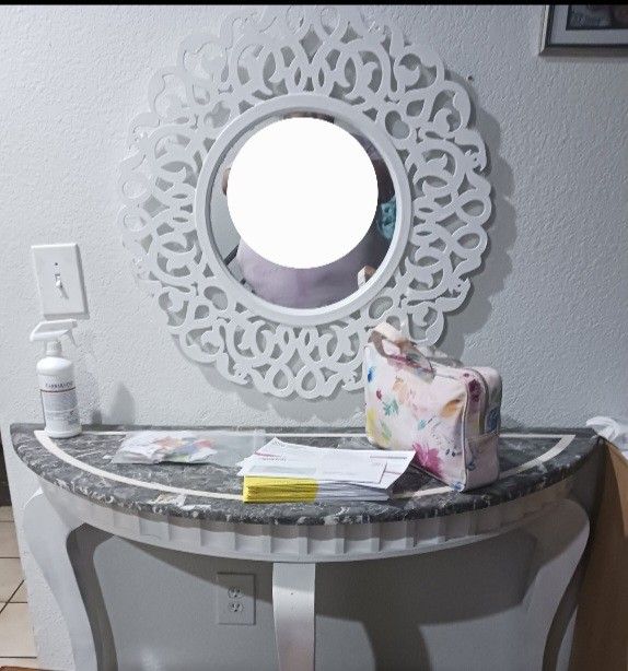 Marble Table with Mirror