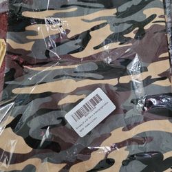 Meneng 39'' x 59'' Camo Cotton Fabric Square Sheets,Large Size Fat Quarters Camouflage Print Quilting Fabric Bundle for Craft Patchwork Sewing (Light 