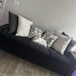 Black Rhinestoned Couch