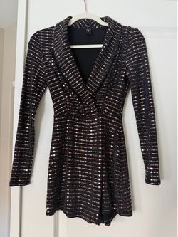 Windsor Black/Gold Bodysuit XS