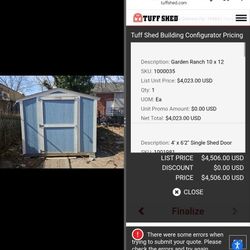 Tuff Shed Garden Ranch 10x12
