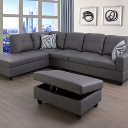 New Gray  Sectional Couch