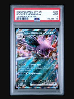 2025 Pokemon SVP EN Rockets Nidoking ex #217 PSA 9