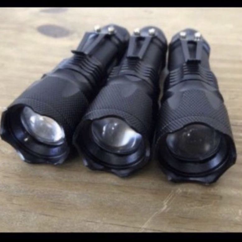 Set of 5 Torch Flashlights 250lm Water Resistant