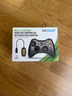 YCCTEAM MULTI-PLATFORM WIRELESS CONTROLLER WITH RECEIVER ADAPTER!