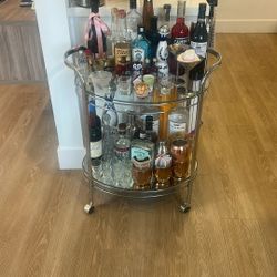 Silver Bar Cart
