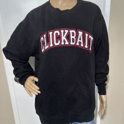 Clickbait Women’s Black Sweatshirt Size L