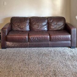 Nice brown leather sofa