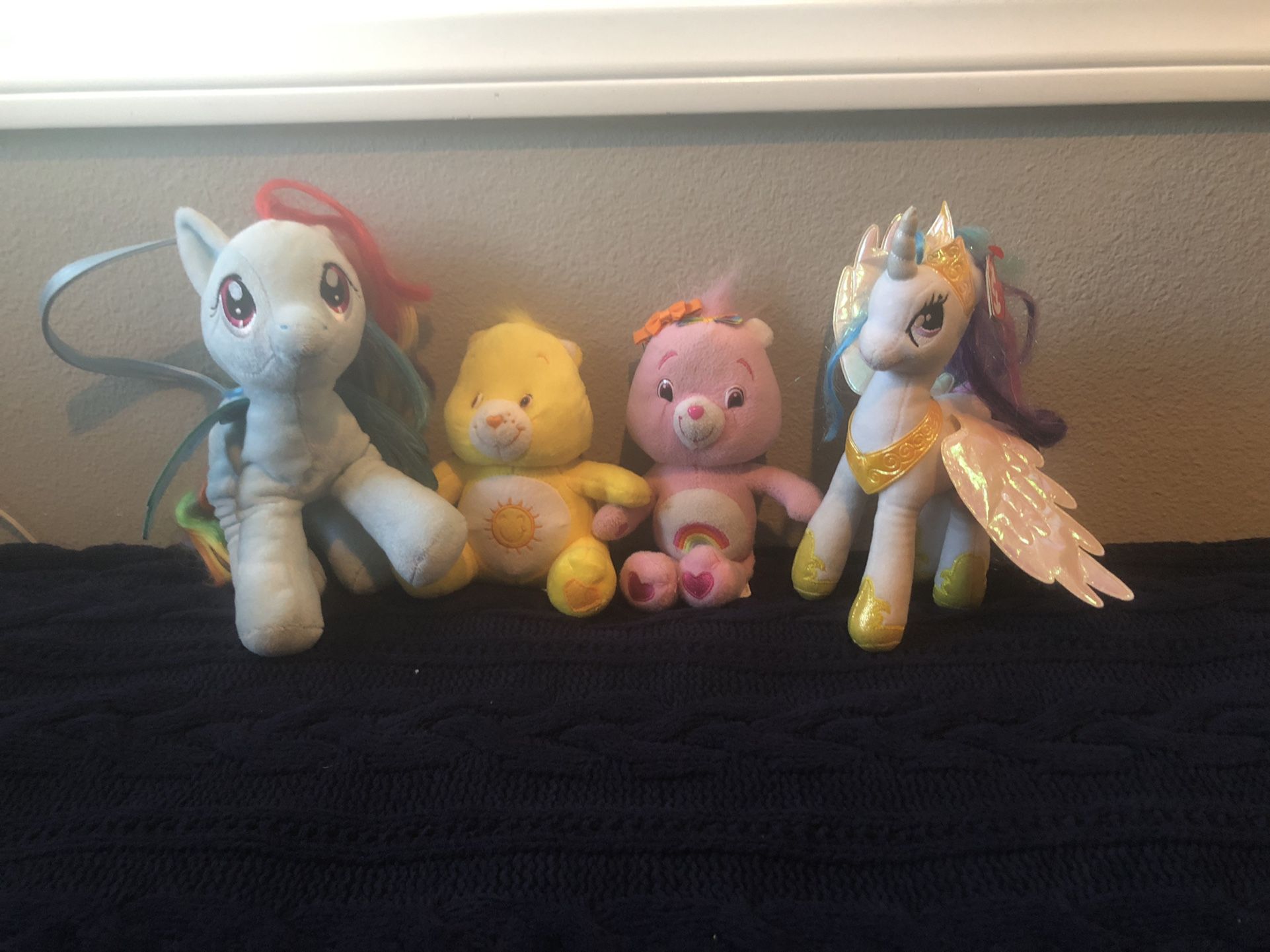 My Little Pony, Shopkins, Pikachu, Carebear, Angry Bird and Monkey Plush Toys 