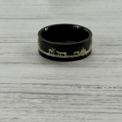 Men’s Deer Wilderness Ring, Size 10
