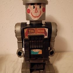 Antique 1969 Remco Wizard Of Oz Tin Man Robot Toy 