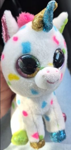 TY Beanie Boo Harmonie The Colorfully Speckled unicorn 🦄