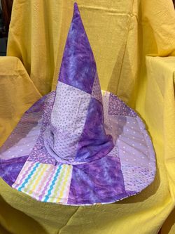 Halloween patchwork reversible witches Hat