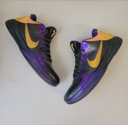 Nike Zoom Kobe 5 OG Lakers Away 2010 ✅️ Size 9 Men's 💎 Preowned, Great Condition 💯% Guaranteed Authentic Kobe V, OG🔥🔥