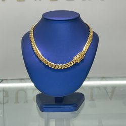 🤝🧑🏼‍🏭10mm 22” Miami Cuban Link 🔗 Chains ⛓️ Plated Gold Over Silver Hefty Gold 14k Shine ✨