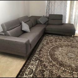 Modern Gray Sectional Sofa 