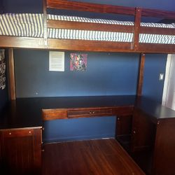 Bunk Bed With Bottom Desk