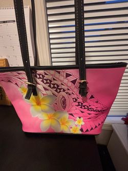 Pink tribal tote