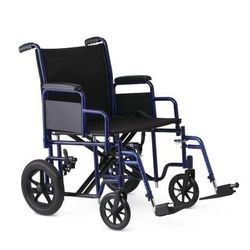 Bariatric Transport Chair with Removable Desk-Length Arms and Swing-Away Footrests, 450 lb. Capacity, 22" Width