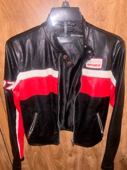 Motor sport leather jacket