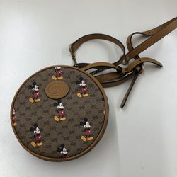 Gucci x Disney mickey mouse collaboration round shoulder bag